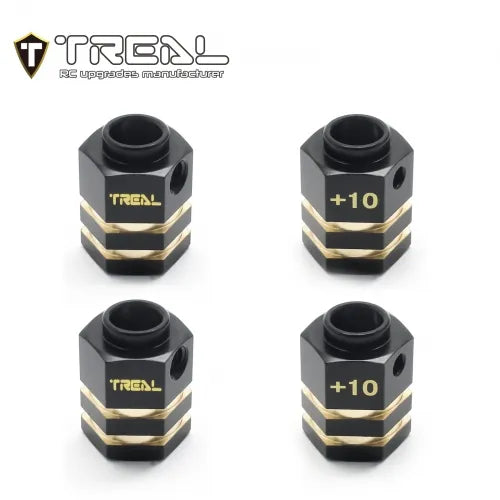 TLHTTRX4-20 Treal Hobby Brass Extended Hex Hubs for Traxxas TRX-4 (Black) (4) (+10mm) | The RC Shop at Dr Dans