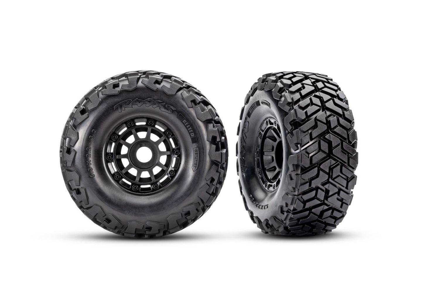 10272 Black Wheels w/ Maxx SC Belted Tires (2) | The RC Shop at Dr Dans