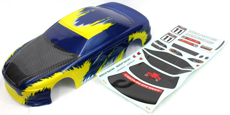 12305 1/10 On-Road Body (Blue/Yellow)(1pc) | The RC Shop at Dr Dans