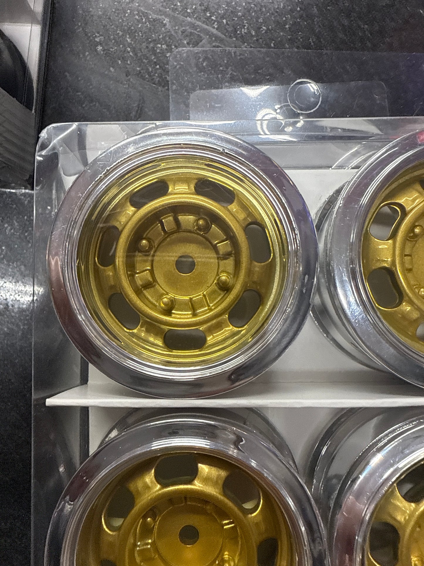 11093 DRIFT WHEEL GOLD AND CHROME STEELIE VINTAGE STYLE 6MM OFFSET