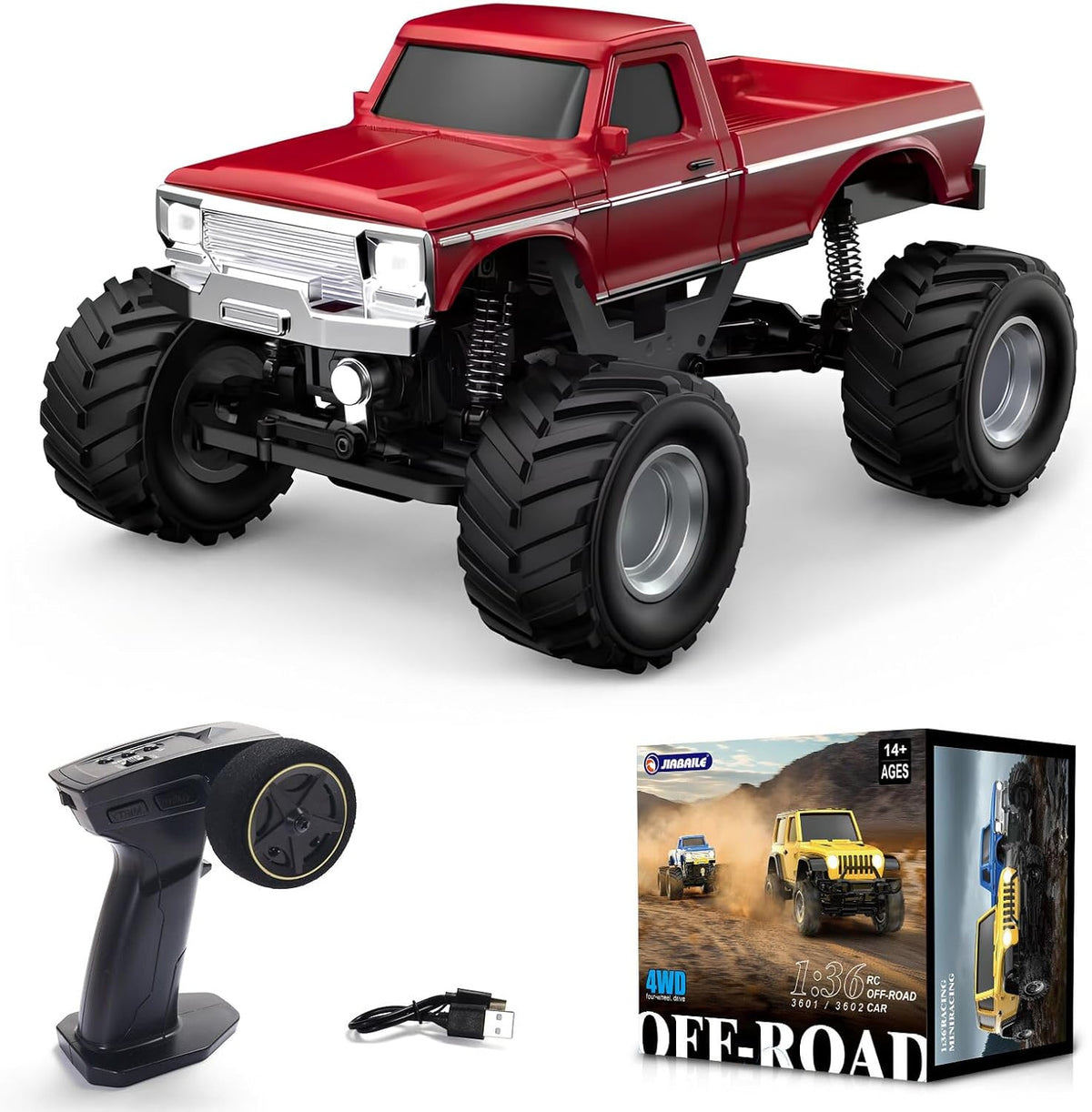 JIABAILE 1/36 4WD Mini RC Rock Crawler RTR
