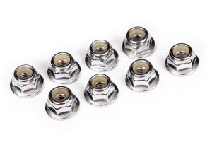 3647 Nuts, 4mm flanged nylon locking