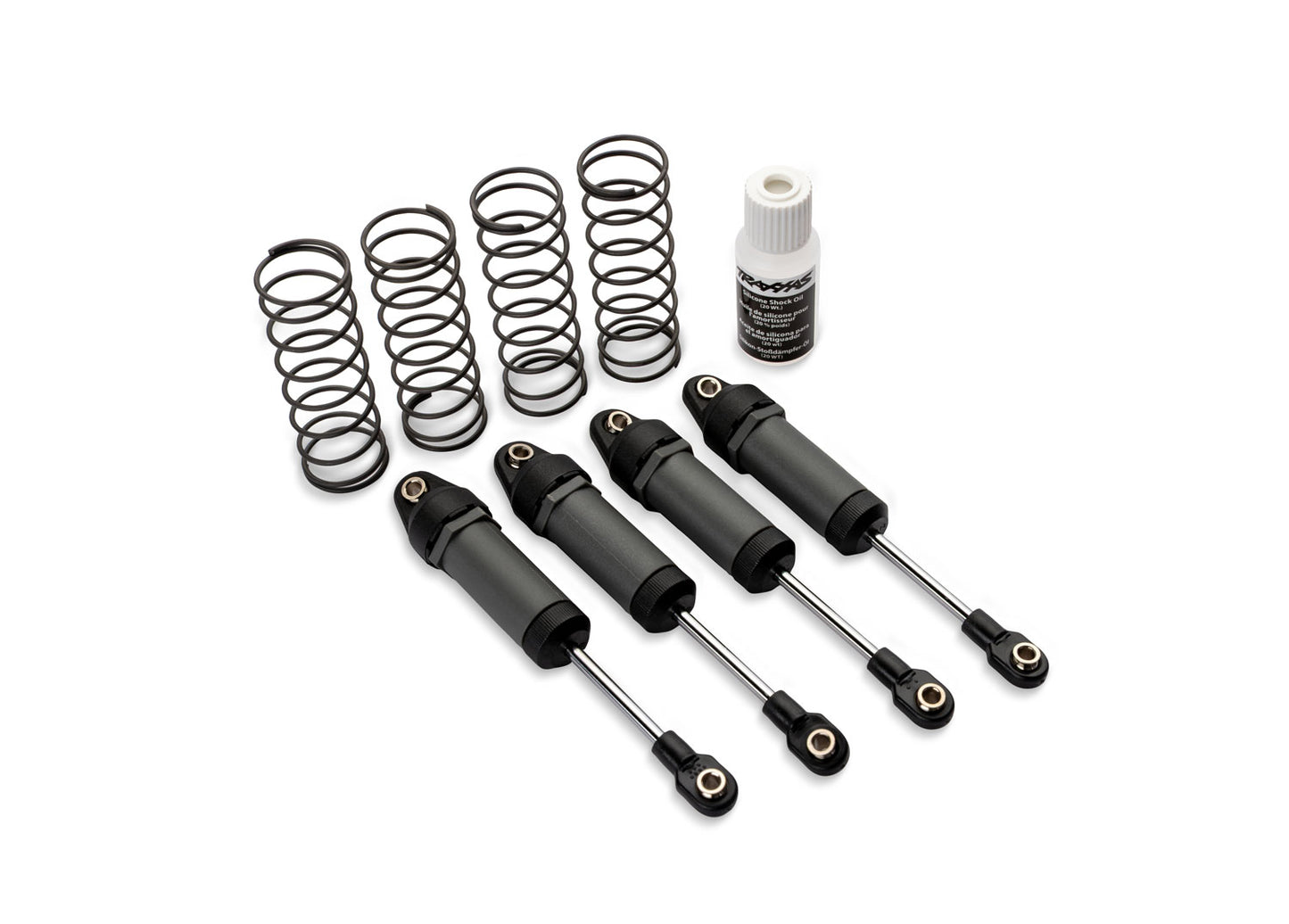 3760-GRAY Long Gray Ultra Shocks with Springs (4) | The RC Shop at Dr Dans