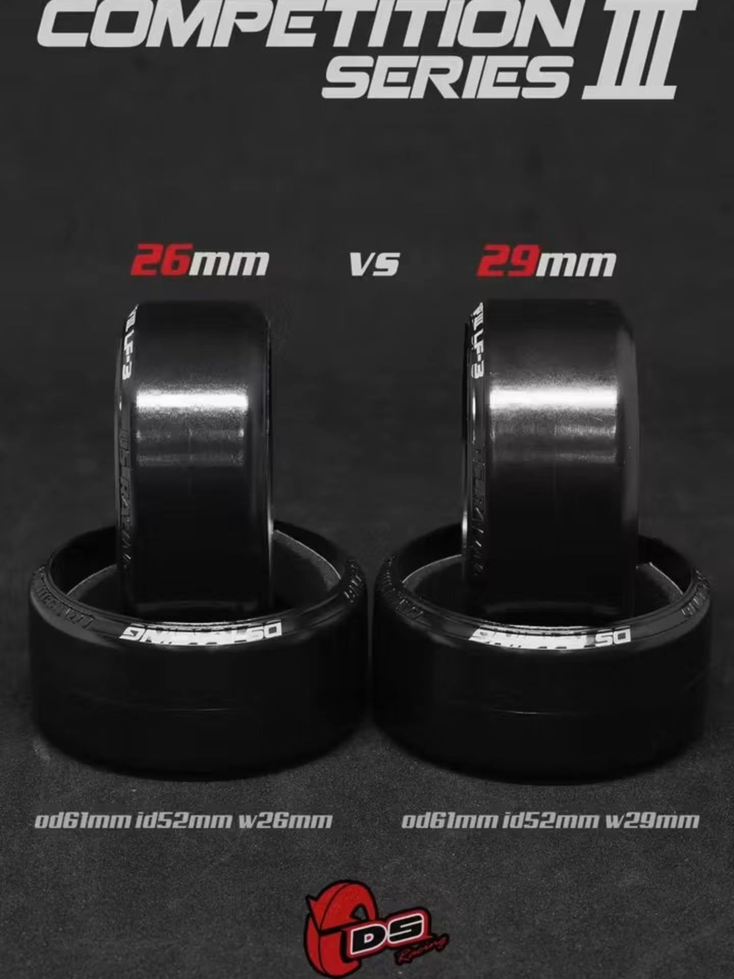DS-CS3-LF4-29 Competition Series II LF4 29mm Drift tires