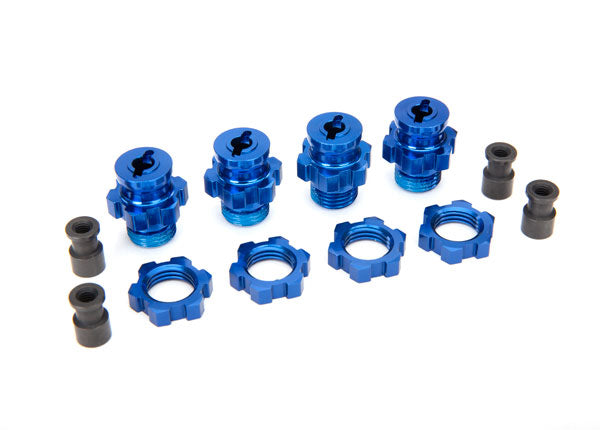 6856X Blue Aluminum 17 mm Splined Wheel Hub Adapters (4) | The RC Shop at Dr Dans