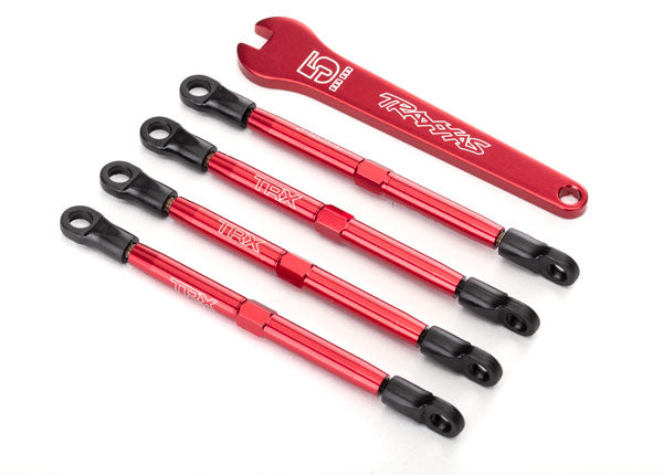 7138X Red Aluminum Toe Link Set w/ Hollow Balls (8)