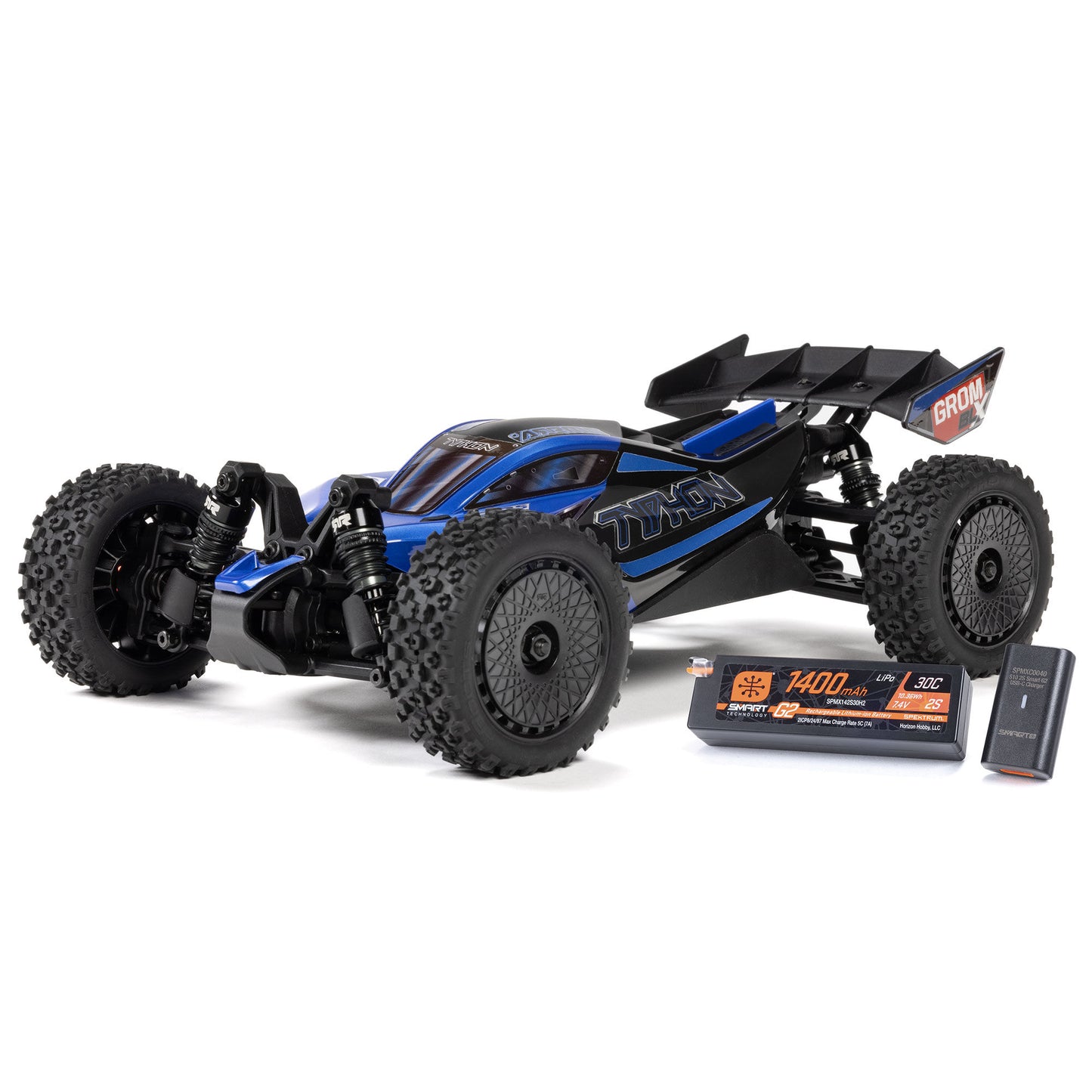 ARA2306ST2 1/14 TYPHON GROM 223S DSC 4X4 RTR Brushless Buggy (Battery & Charger Included), Blue