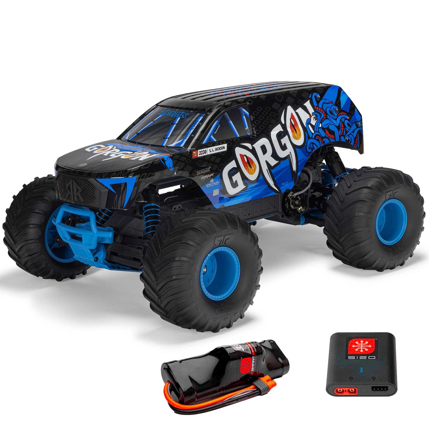 ARA3230ST 1/10 GORGON 2WD RTR Brushed Monster Truck (Battery & Charger Included) | The RC Shop at Dr Dans