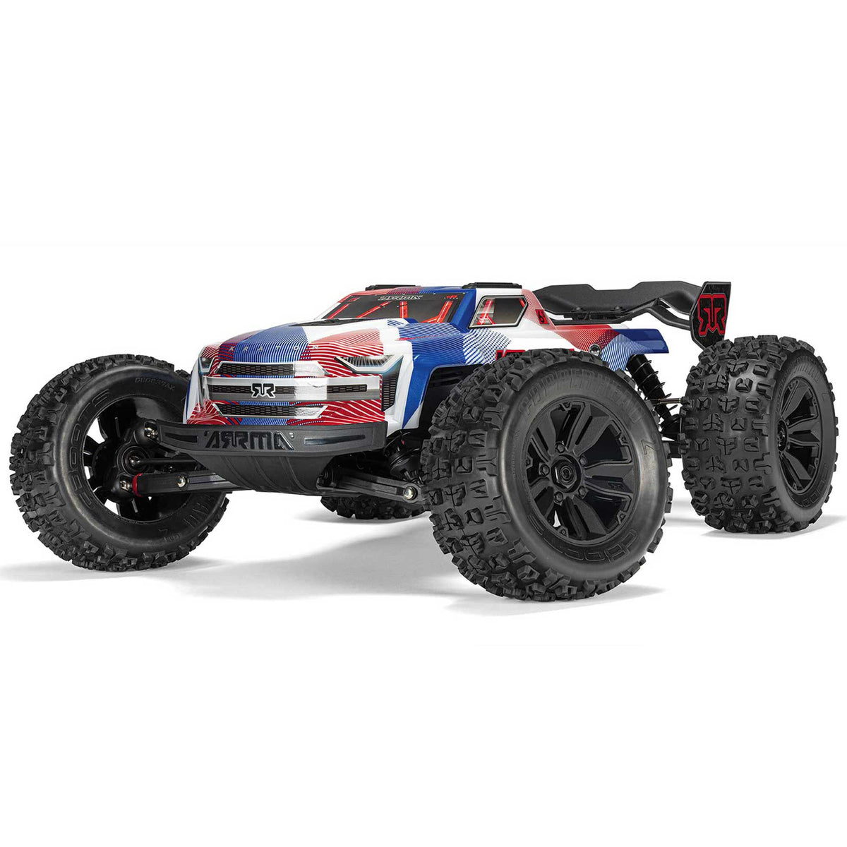 ARA8608V6T4 1/8 KRATON 4X4 6S BLX BRUSHLESS V6 SPEED TRUCK RTR (Blue/Red) | THE RC SHOP AT DRDANS