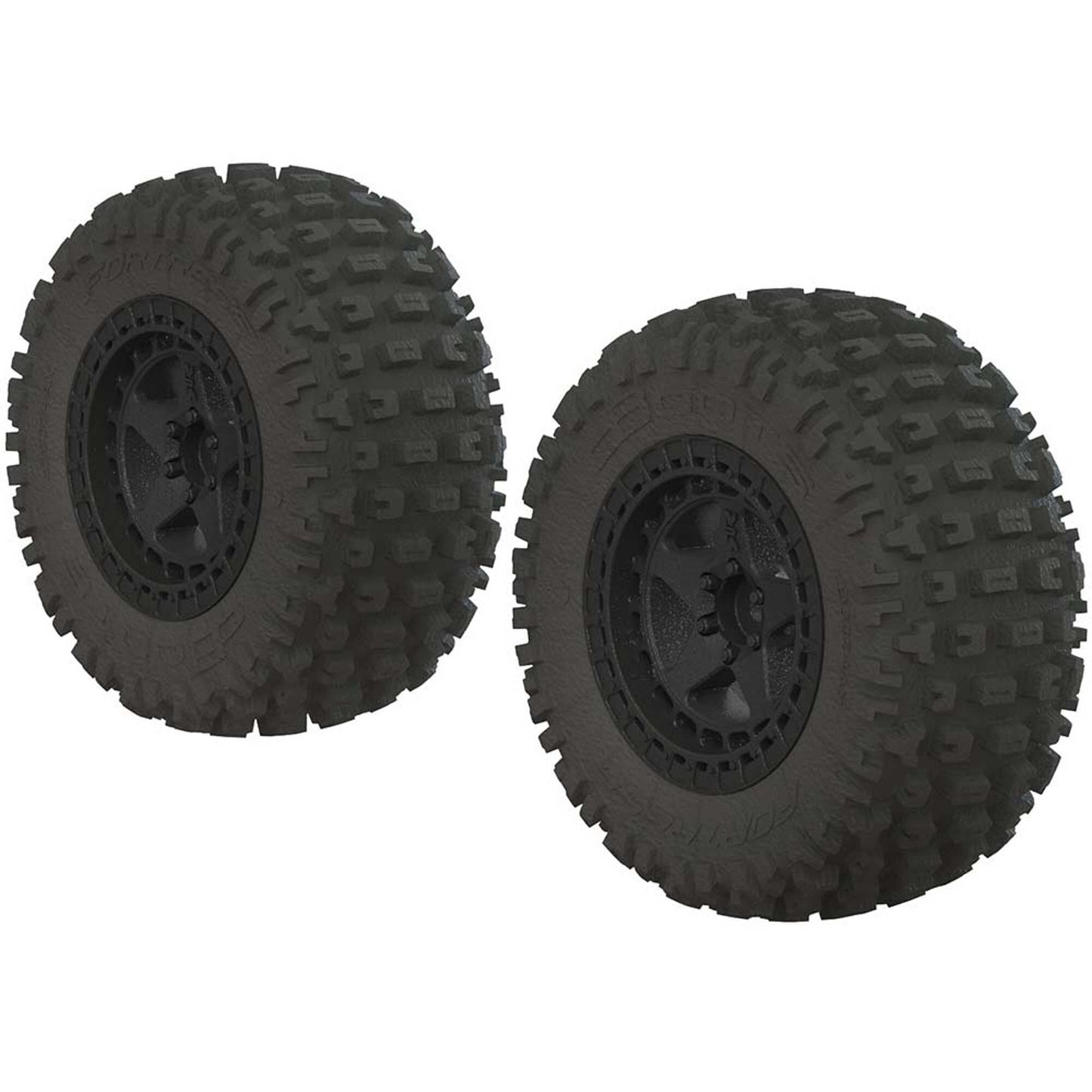 AR550042 Fortress SC Tire Set Glued Black (2) | The RC Shop at Dr Dans