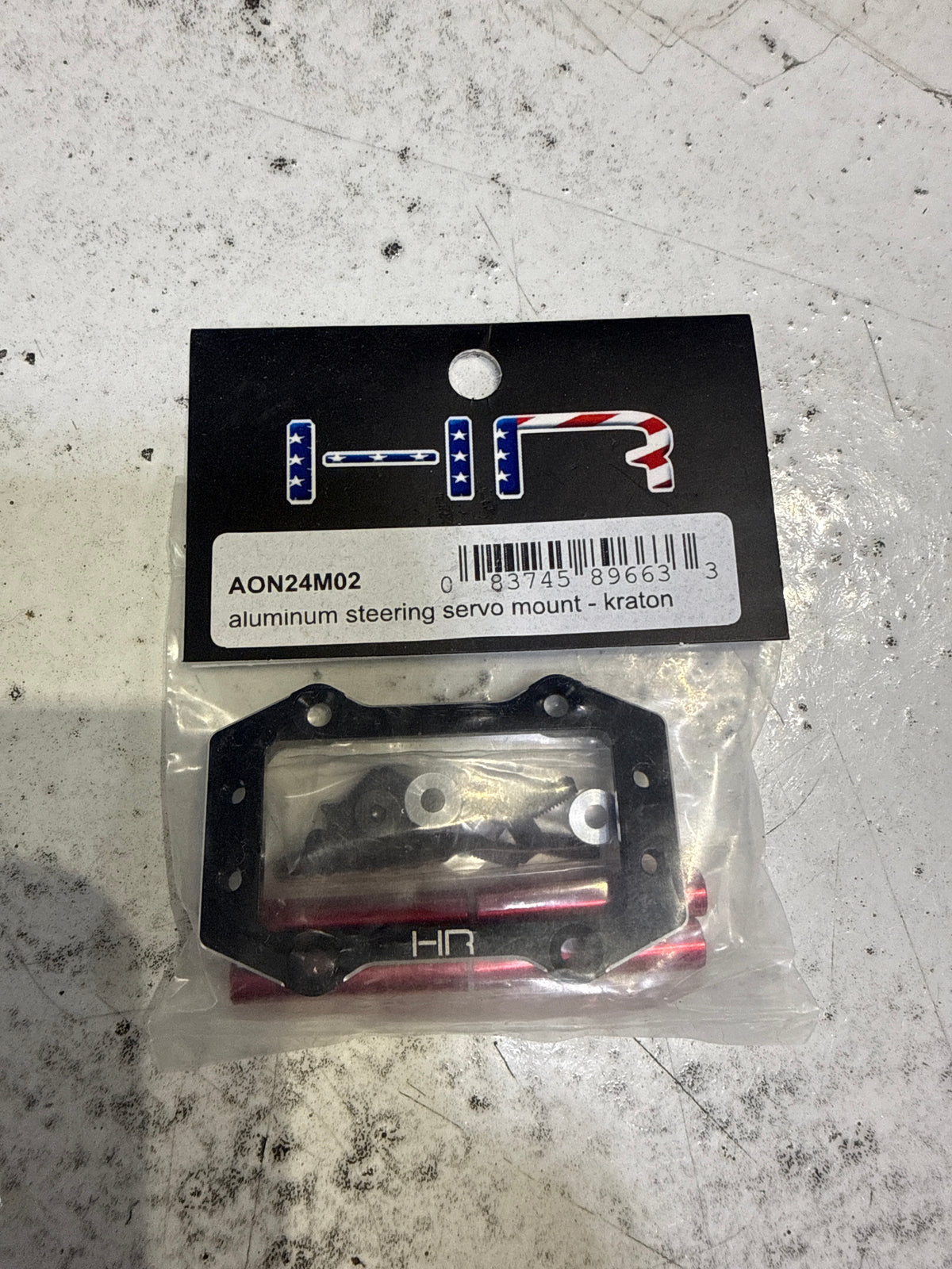 AON24M02 Aluminum Steering Servo Mount: Kraton AON24M02