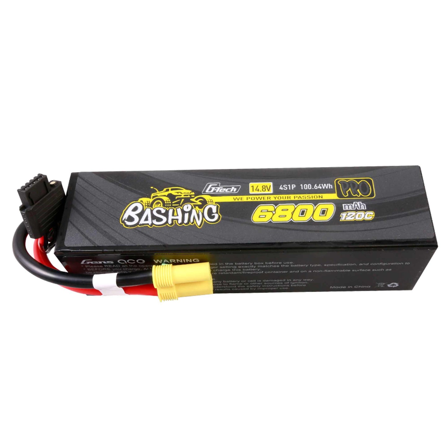 GEA684S12E5GT Gens Ace G-tech Bashing Series 6800mAh 14.8V 120C 4S1P Lipo Battery With EC5