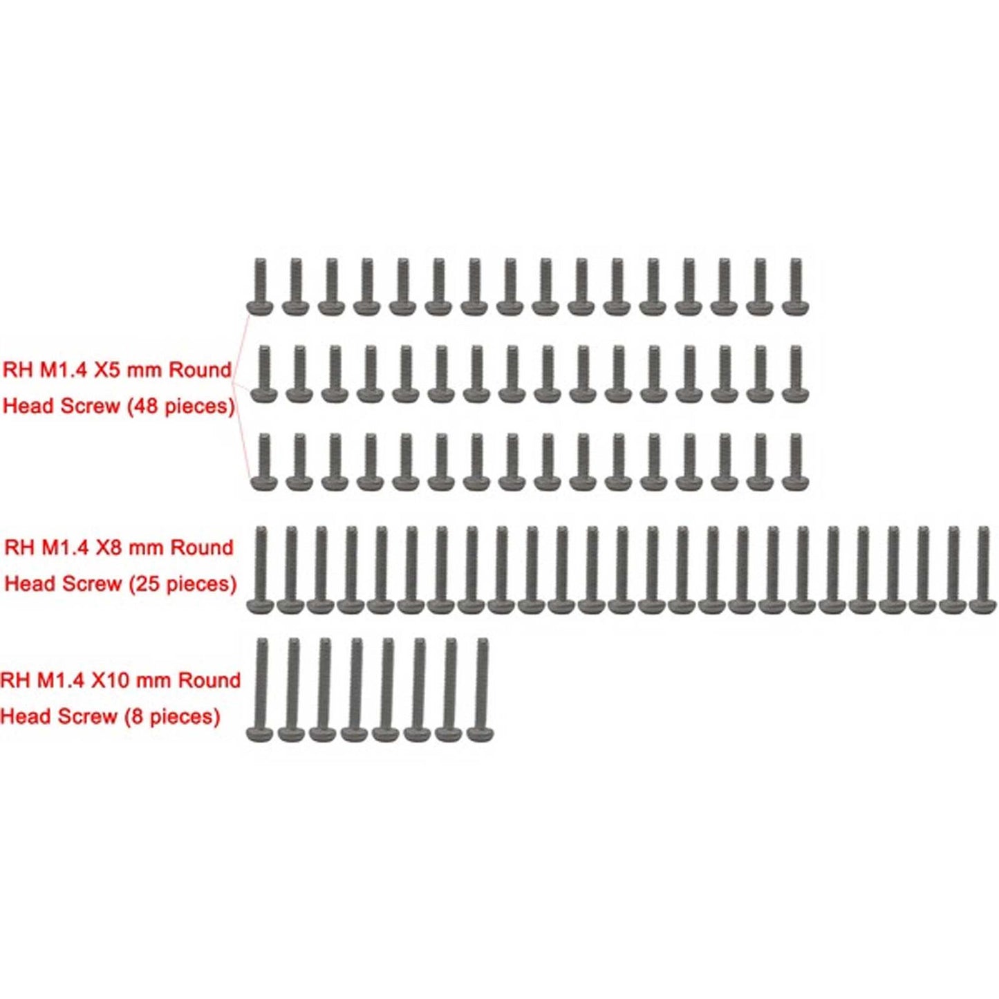 HRASXTF14SS M1.4 Stainless Steel Full Screw Set (81): SCX24 | The RC Shop at Dr Dans