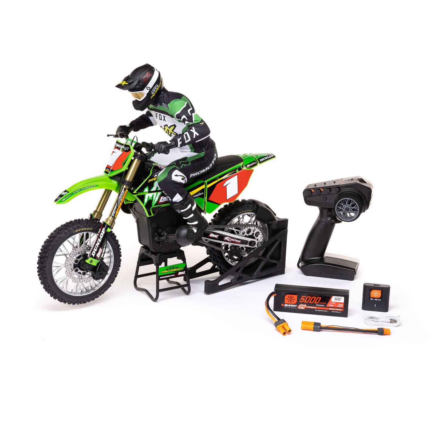 LOS06002 Promoto-MX 1/4 Motorcycle RTR Combo, Pro Circuit