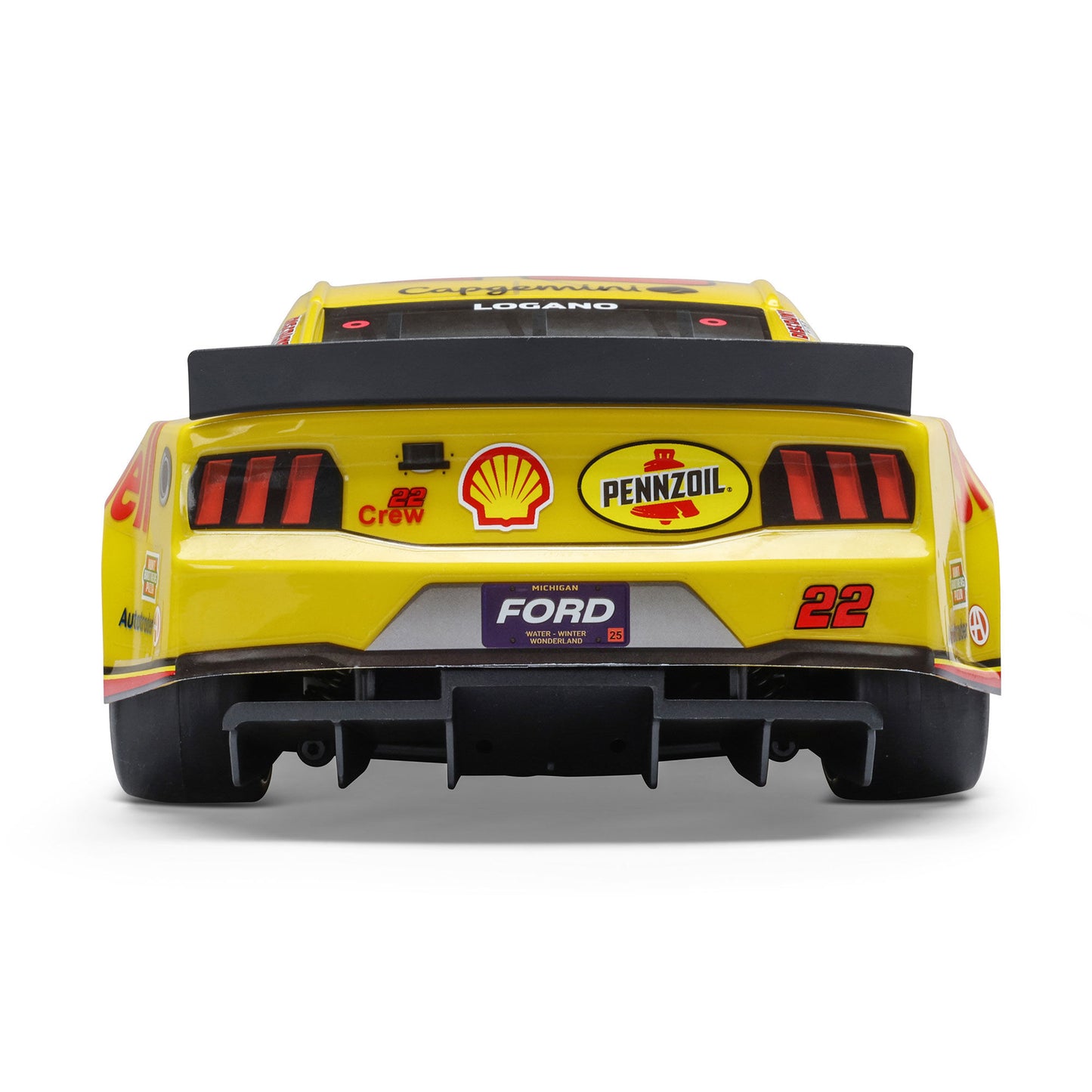 PRE ORDER ONLY FOR MID MAY LOS1122522 1/12 NASCAR RC Racecar Joey Logano No. 22 2025 Shell-Pennzoil Ford Mustang 2S AWD RTR Brushed On-Road (Battery & Charger Included), Yellow