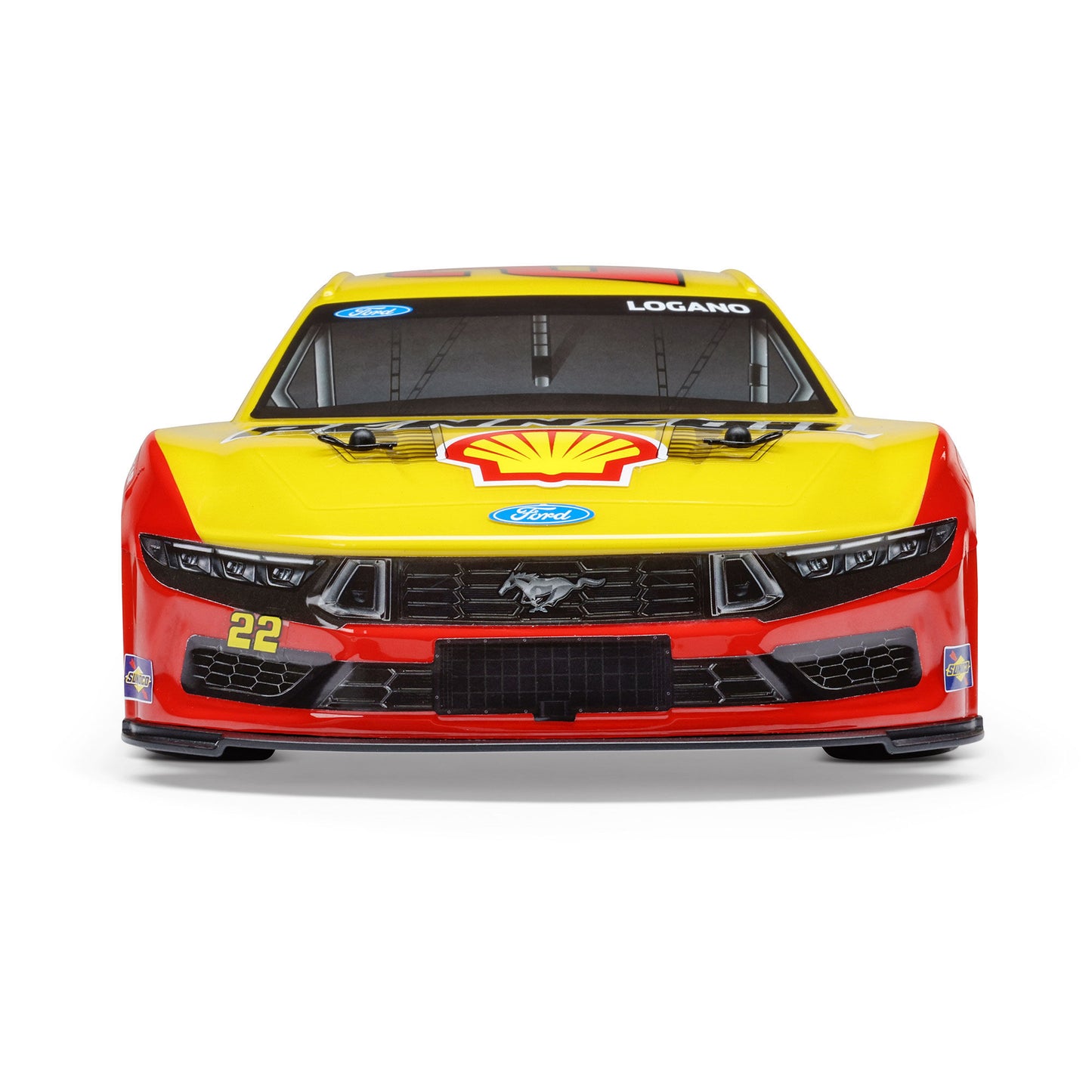 PRE ORDER ONLY FOR MID MAY LOS1122522 1/12 NASCAR RC Racecar Joey Logano No. 22 2025 Shell-Pennzoil Ford Mustang 2S AWD RTR Brushed On-Road (Battery & Charger Included), Yellow
