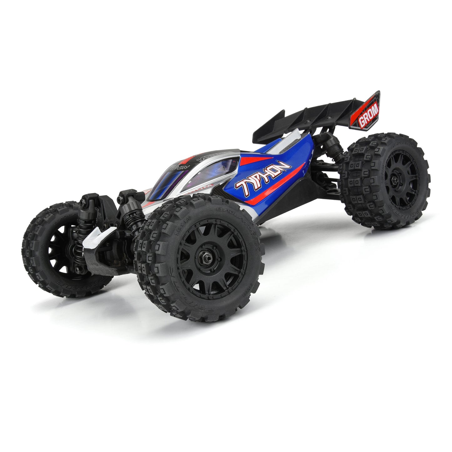 PRO1024110 Badlands MX 1.85" All-Terrain Truck Tires (4) Mounted on Raid Black 12mm Hex Wheels for Granite GROM 4x4 Front or Rear