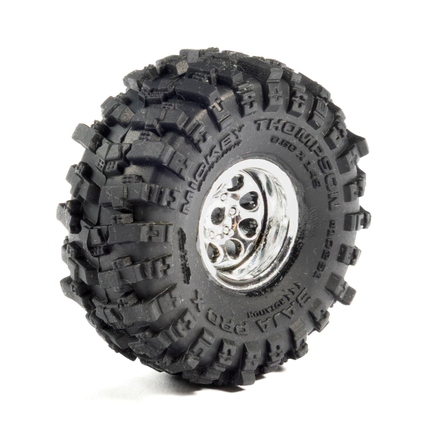 PRO1025110 1/30 Baja Pro X Front/Rear Mounted Chrome Beast Tires (4): Axial SCX30 | The RC Shop at Dr Dans