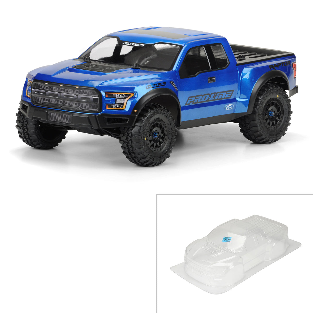 Pro-Line 1/10 2017 Ford F-150 Raptor True Scale Clear Body for Short Course Trucks – PRO346100