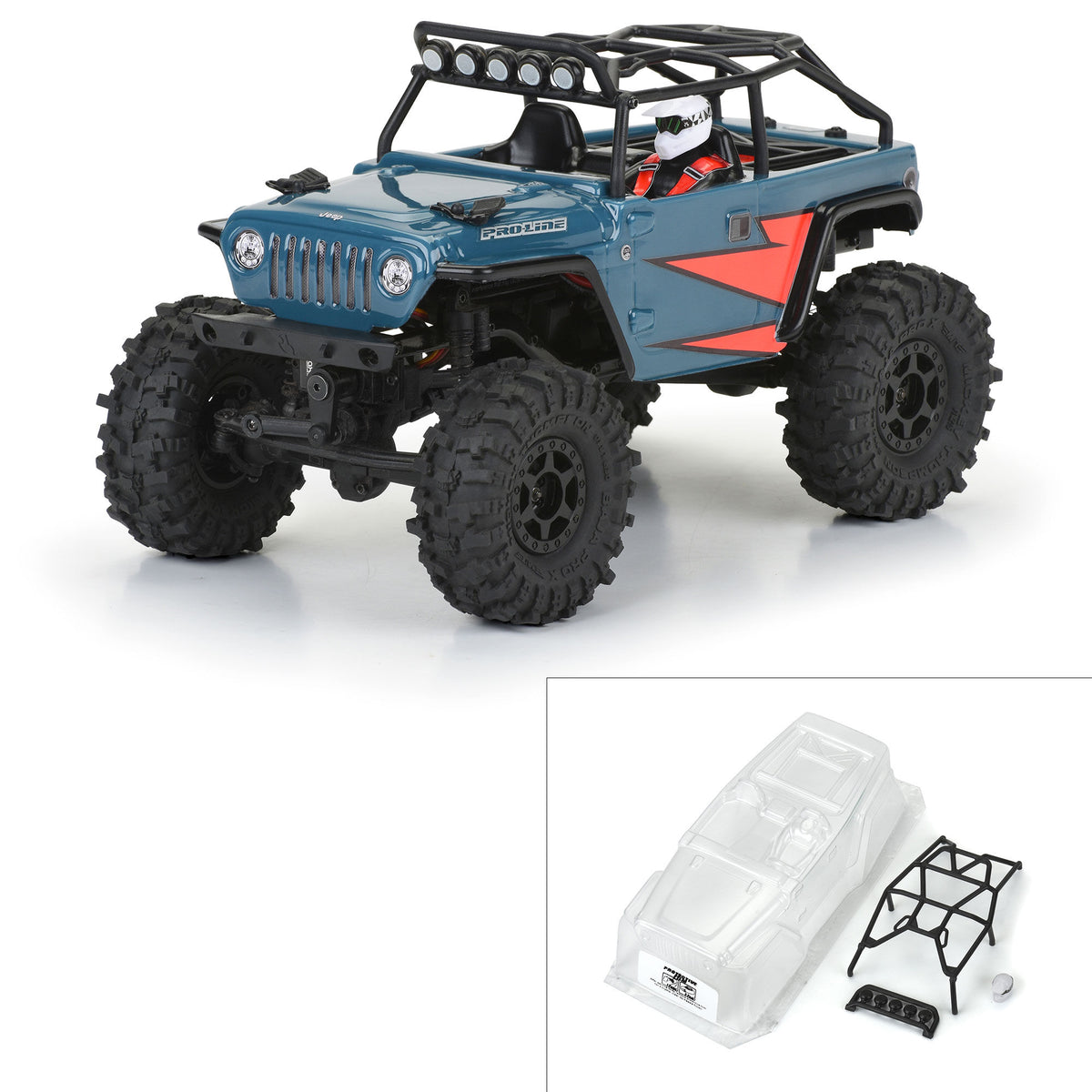 PRO366400 1/24 2004 Jeep LJ Clear Body/Trail Cage: SCX24 | The RC Shop at Dr Dans