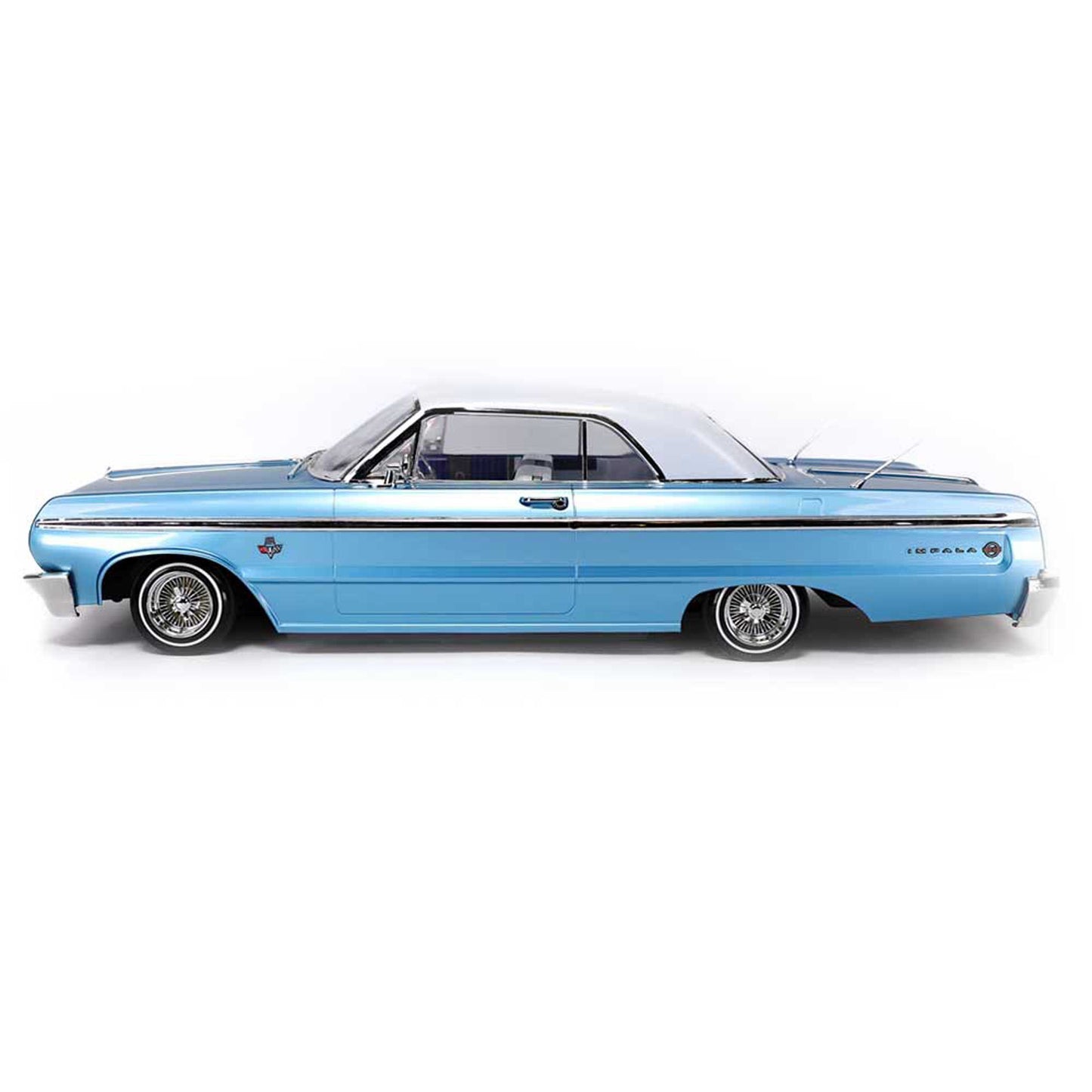 RER32894 1/10 SixtyFour Chevrolet Impala Hopping Lowrider, Blue/White