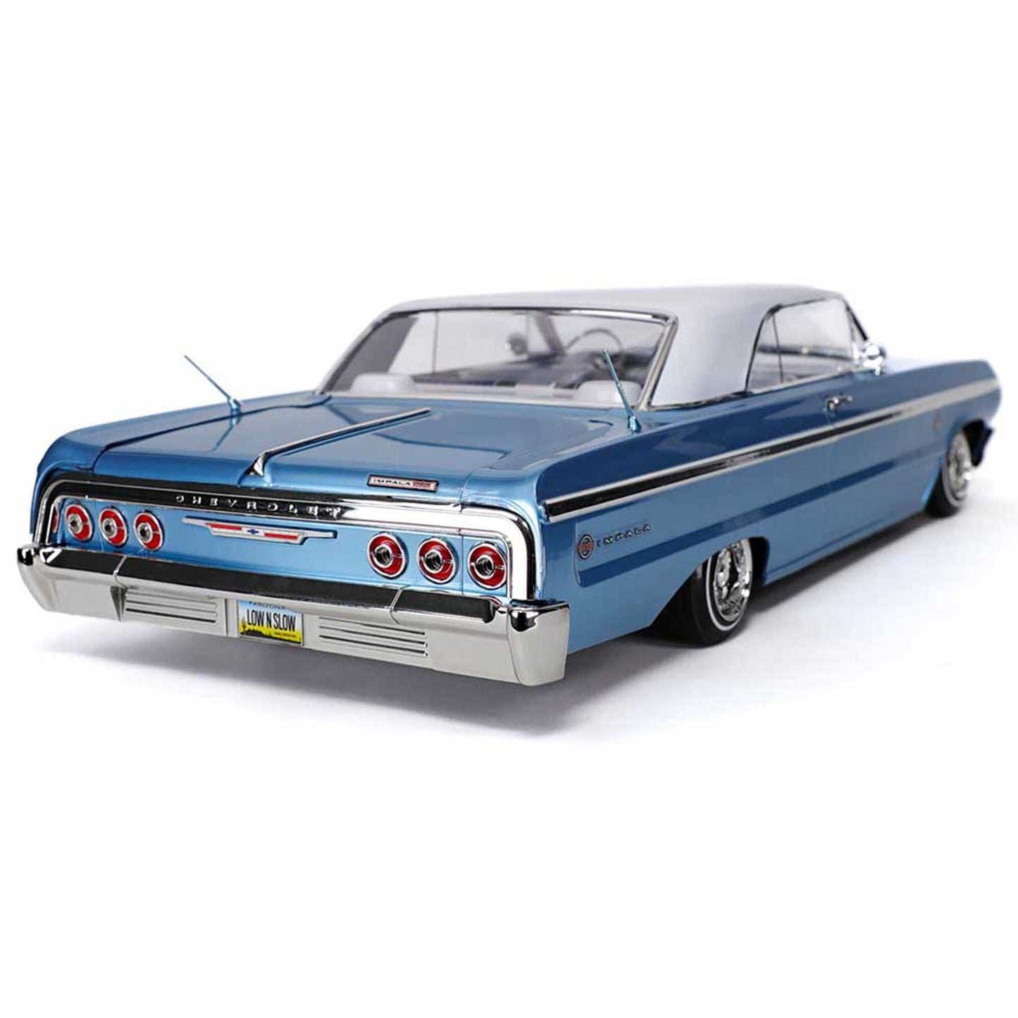 RER32894 1/10 SixtyFour Chevrolet Impala Hopping Lowrider, Blue/White