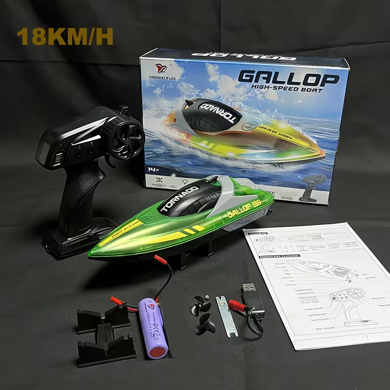 Gallop Luminous High-Speed RC Boat 2.4GHz – Blue / Orange / Green | HJ819