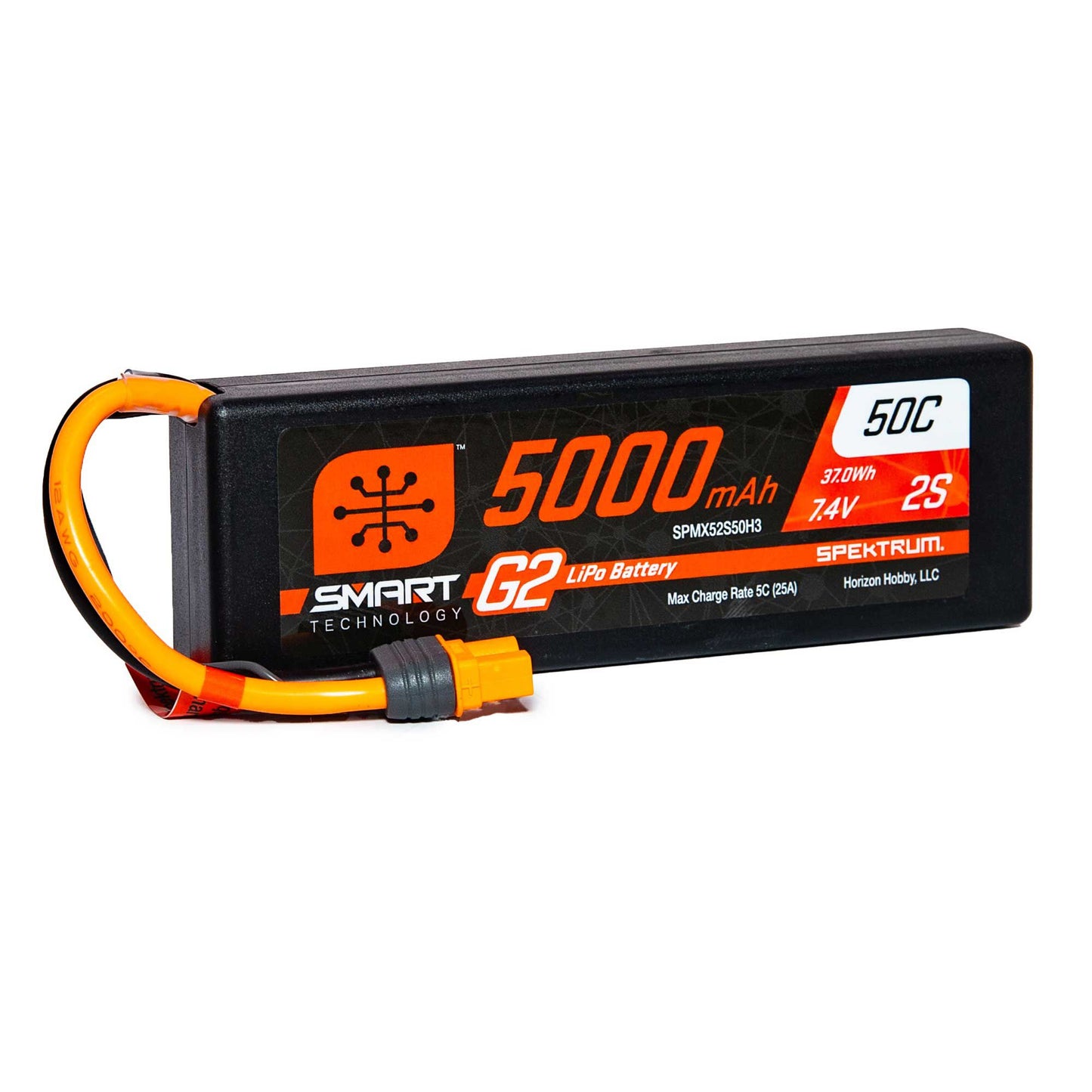 SPMX52S50H3 7.4V 5000mAh 2S 50C Smart LiPo G2 Hard Case: IC3 | The RC Shop at Dr Dans