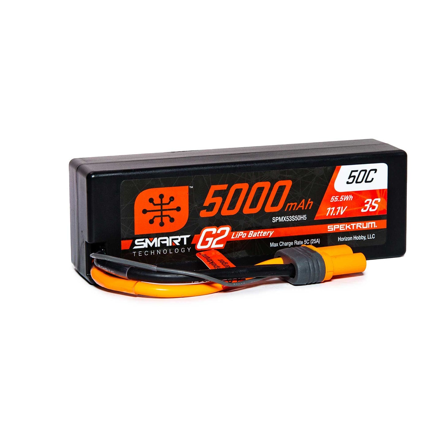 SPMX53S50H5 5000mAh 3S 11.1V Smart G2 LiPo 50C Hard Case; IC5 | The RC Shop at Dr Dans