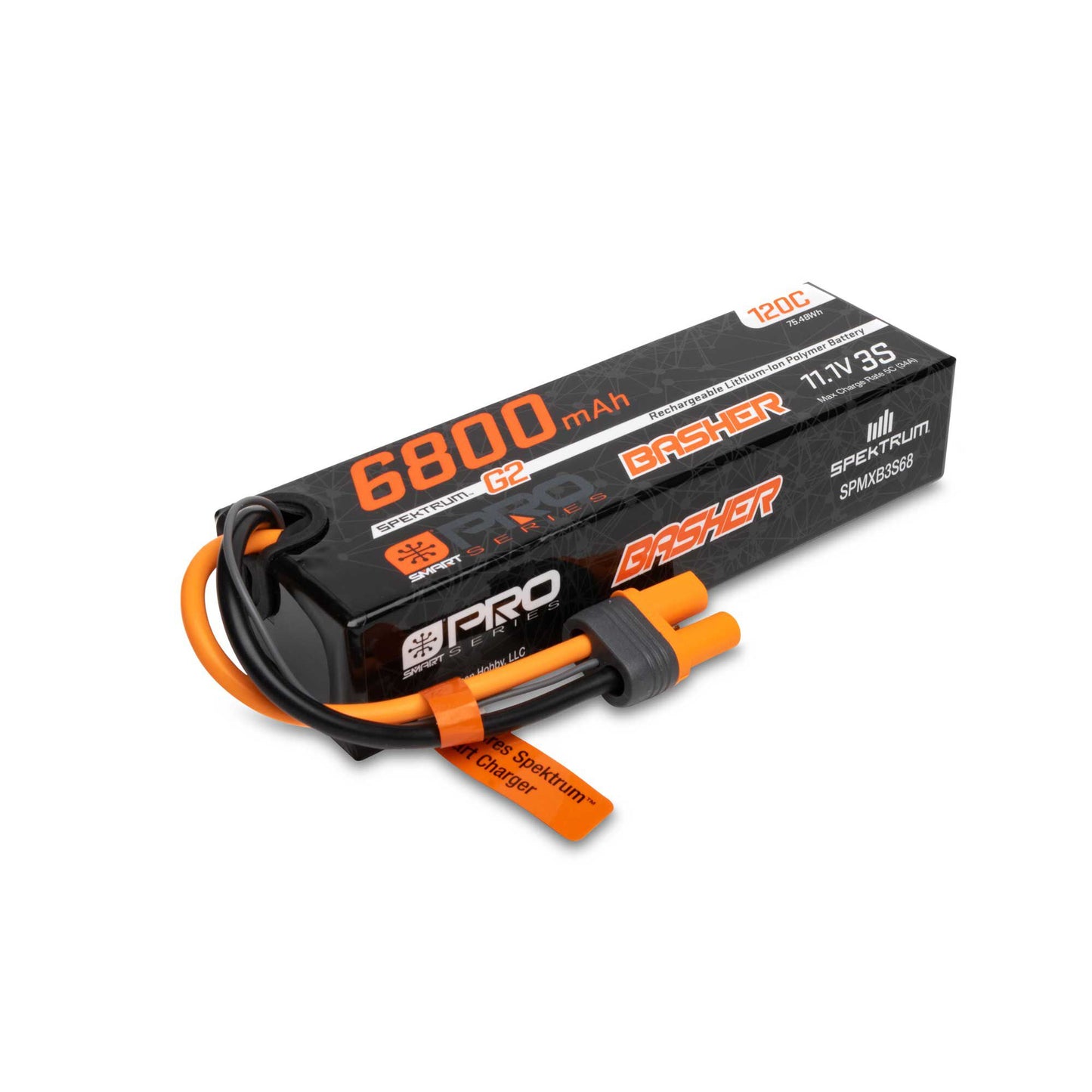 SPMXB3S68 11.1V 6800mAh 3S 120C Smart G2 Pro Basher LiPo Battery: IC5
