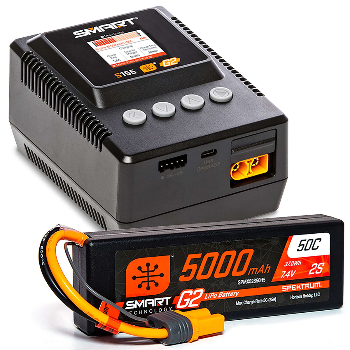 SPMXPSS200 Smart Powerstage 2S Surface Bundle: G2 5000mAh 2S LiPo IC5 & S155 Charger | The RC Shop at Dr Dans