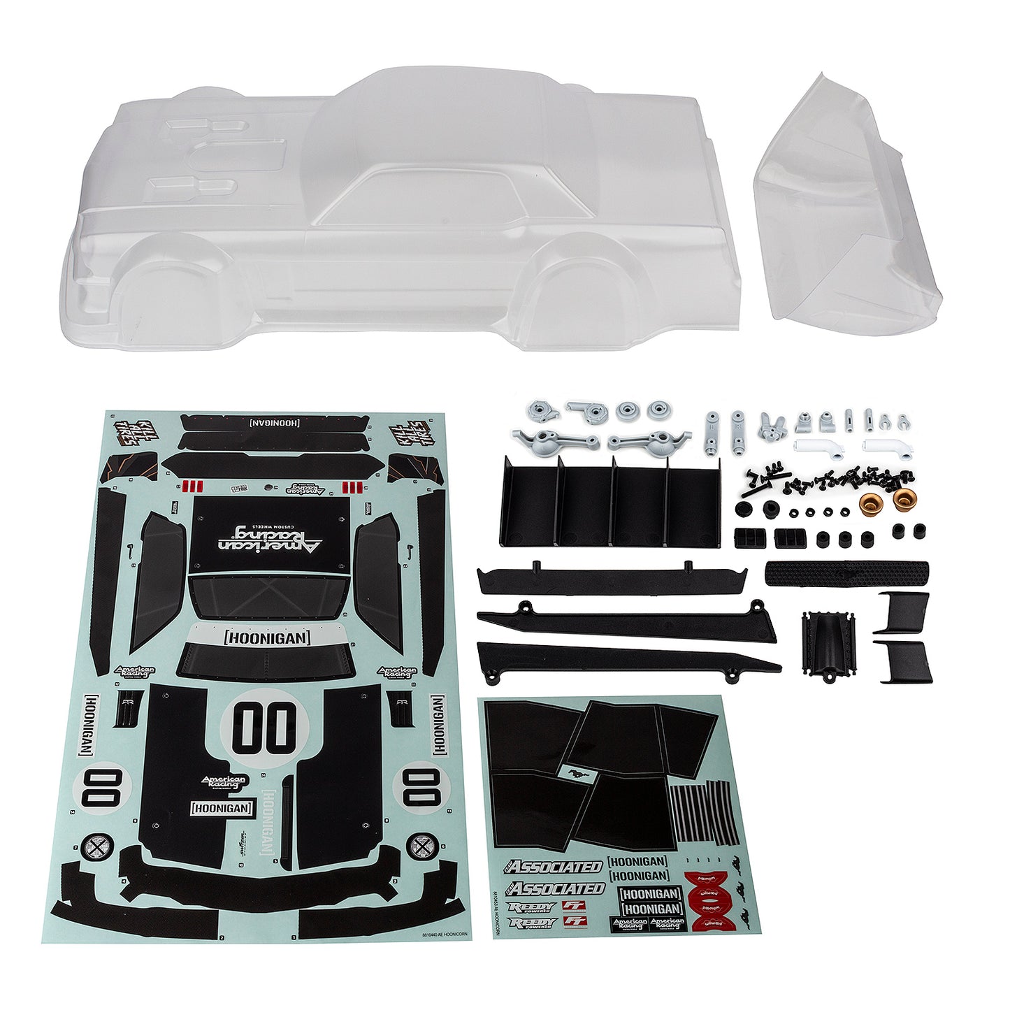ASC31896 Team Associated Hoonicorn Body Set, Clear