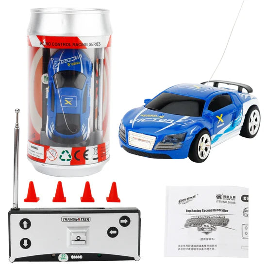 Soda Can Car RC Pro 1/58 Scale POP RC Car – Micro RTR Racer with 2.4GHz Control | 2010B