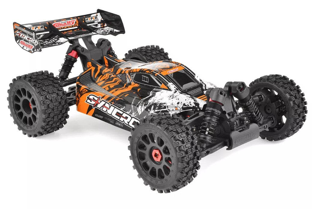 COR00289-O Syncro 2WD 1/8 3-4S Brushless Off Road Buggy, RTR, Orange