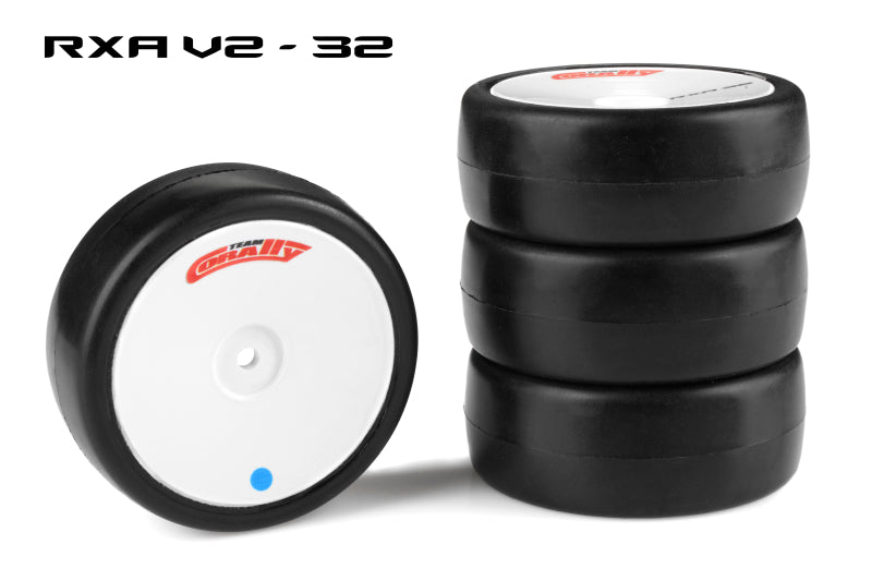 COR14753-32 Corally Attack RXA V2 Rubber Tires, for 1/10 EP Touring, 32 Shore, Asphalt (4pcs)