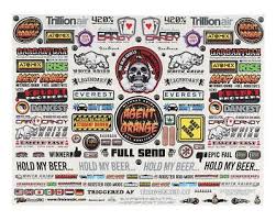 FBR1SCLDTL123 Firebrand RC Sponsor Logos 5 Decal Set (8.5x11")