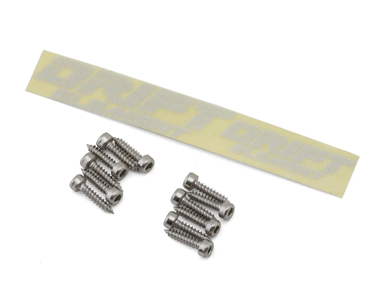 DSC-DE-229 DS Racing Drift Element 6 Spoke Drift Wheels (Flu Yellow/Chrome Lip & Rivets) (2) (Adjustable Offset) w/12mm Hex |THE RC SHOP