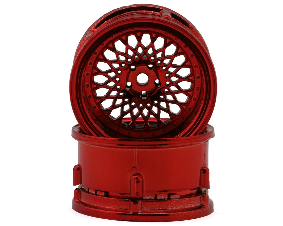 DSC-DE-(308-333) DS Racing Element Mesh Drift Wheels (Adjustable Offset) (2) w/12mm Hex