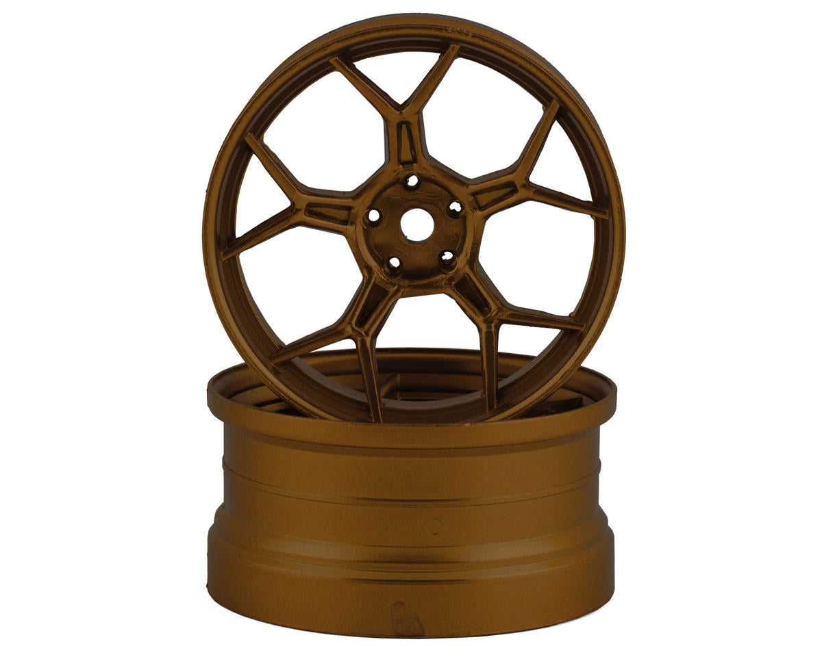 DSC-DF-008 DS Racing Feathery Split Spoke Drift Wheels (Bronze) (2) (6mm Offset) w/12mm Hex