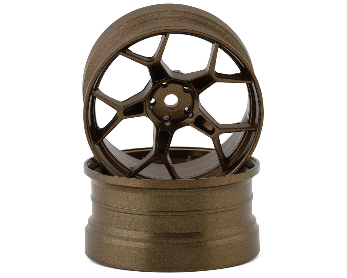 DS-DF-5Y2-8B-BZ DS Racing Feathery 5Y Drift Wheels (Bronze) (2) (8mm Offset) w/12mm Hex