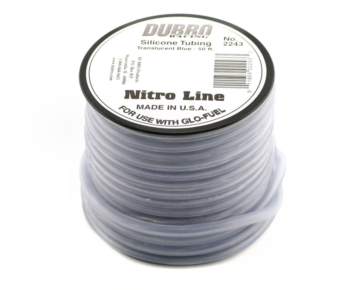 DU-BRO Nitro Line Silicone Fuel Tubing Blue – Sold by the Foot – DUB2243