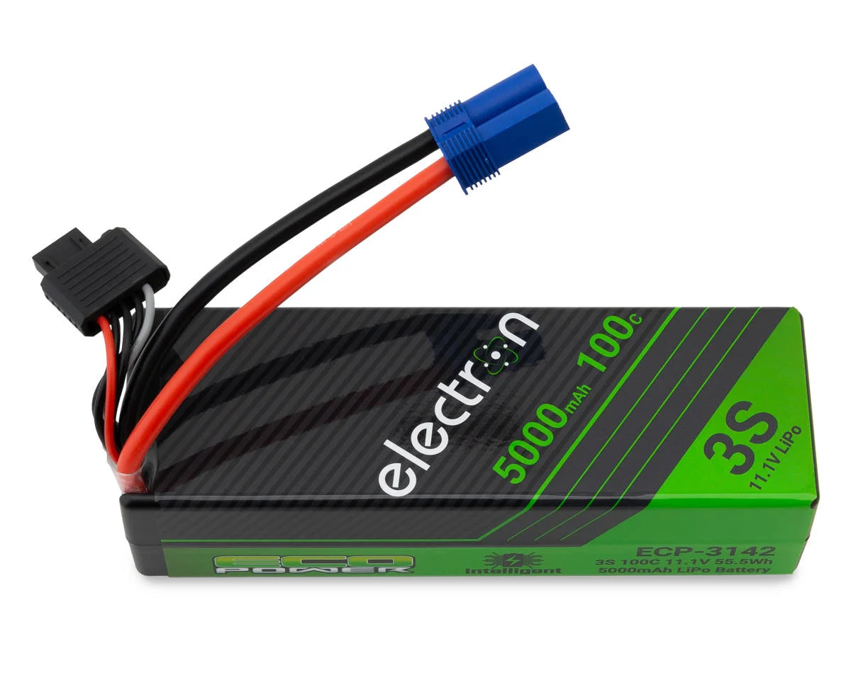 ECP-3142 EcoPower "Electron" 3S 100C Intelligent LiPo Battery w/EC5 Connector (11.1V/5000mAh) (Arrma™ & Losi™ 3S vehicles, SCX6 ) | The RC Shop at Dr Dans