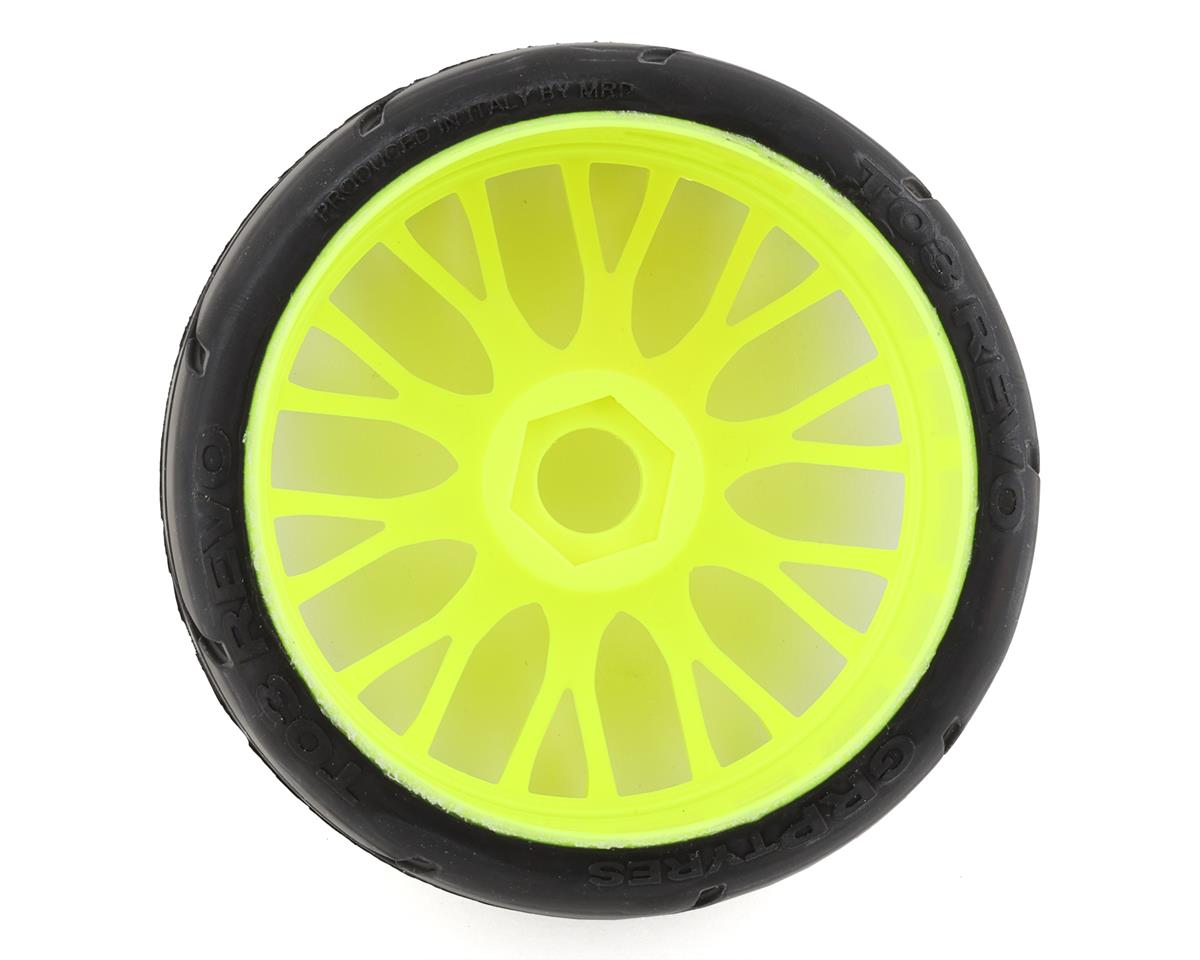 GRPGTY03-XM5 GRP Tires GT - TO3 Revo Belted Pre-Mounted 1/8 Buggy Tires (Yellow) (2) (XM5) w/FLEX Wheel