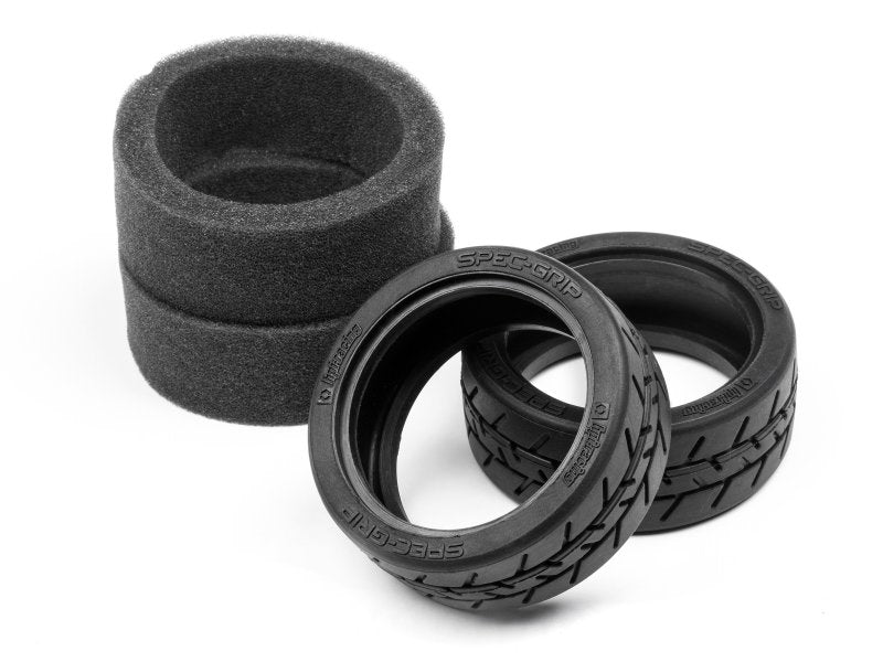 HPI113717 Spec-Grip Tire, 26mm, K Compound, for Sport 3, E10 (2pcs) | The RC Shop at Dr Dans