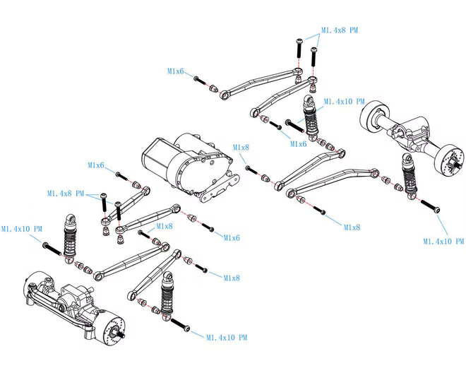 HRASXTY133X08 - No Flex upgrade T6 Link set SCX30 | The RC Shop at Dr Dans