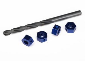6869 Wheel adaptors, 12mm hex, 6061-T6 aluminum (blue-anodized)