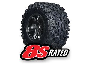 7772X T&W X-MAXX BLK Tires & wheels, assembled