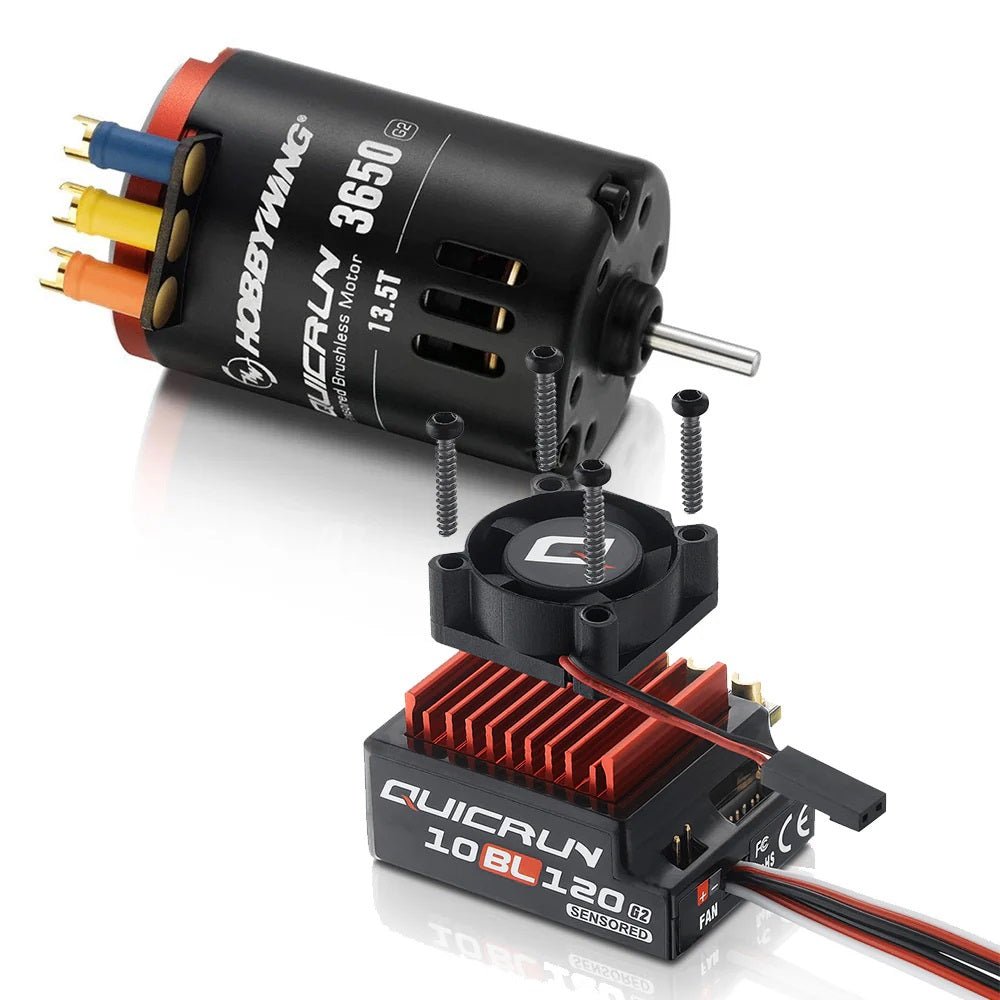 HWI38020382 Hobbywing Quicrun 10BL120 Sensored G2 ESC + 3650 SL 13.5T G2 Motor Combo | The RC Shop at Dr Dans