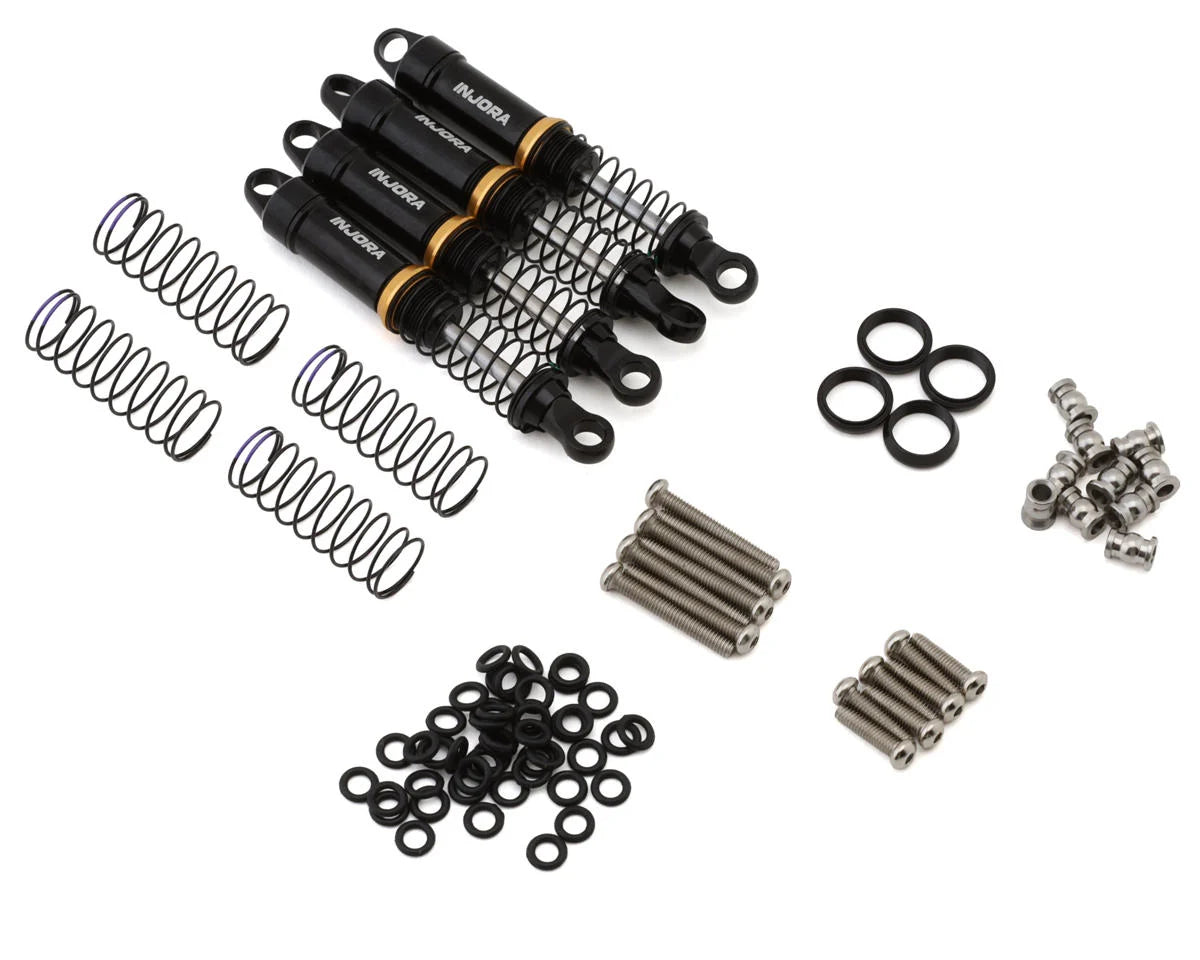 INJ4M-122SR Injora LS 59mm Long Travel Aluminum Threaded Oil Shocks for Traxxas® TRX-4M® (Black) (4) | The RC Shop at Dr Dans