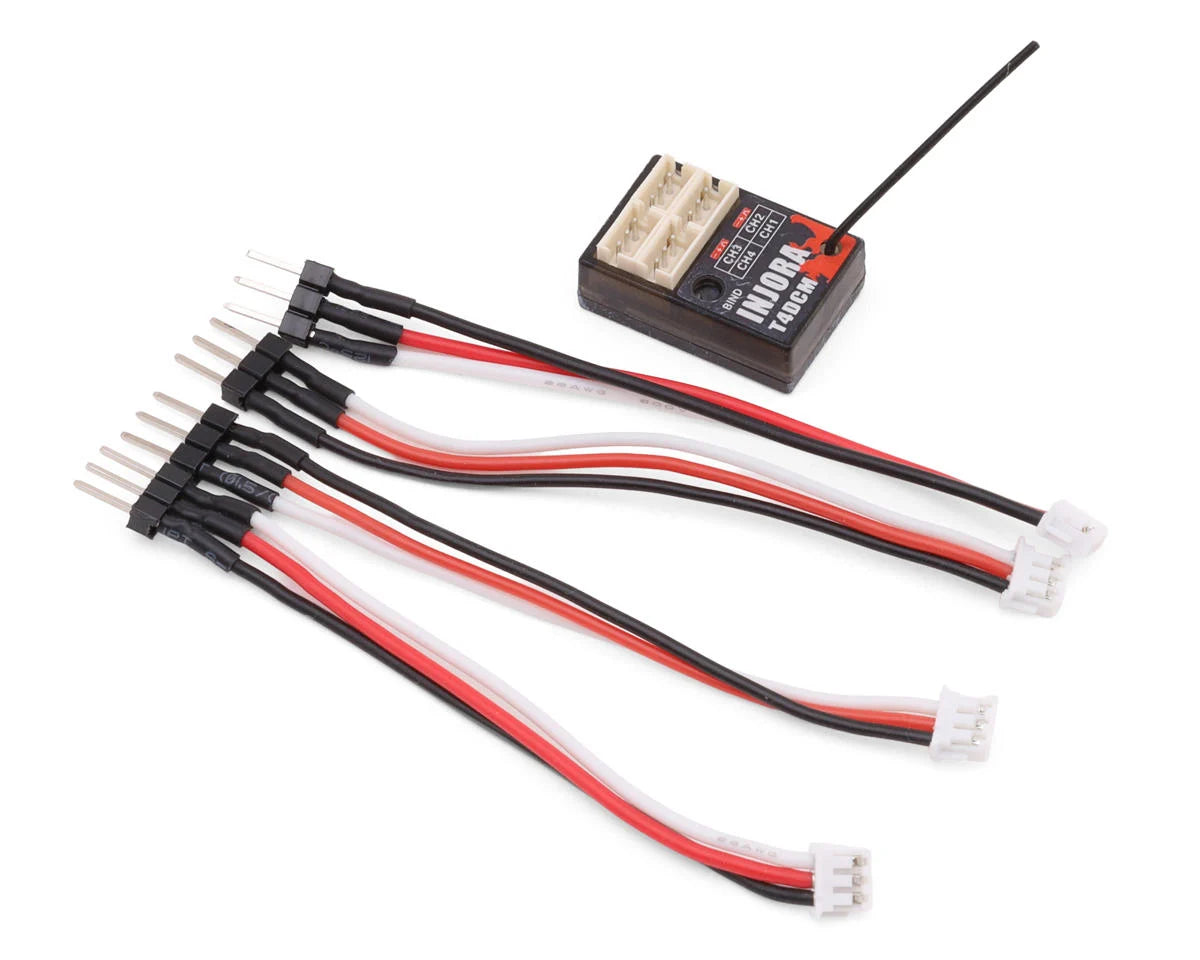 INJINT-T6M-T4 Injora T6M 4-Channel 2.4GHz Transmitter w/T4DCM Micro Receiver | The RC Shop at Dr Dans
